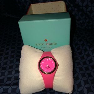 USED Kate Spade Hot Pink Silicone Watch